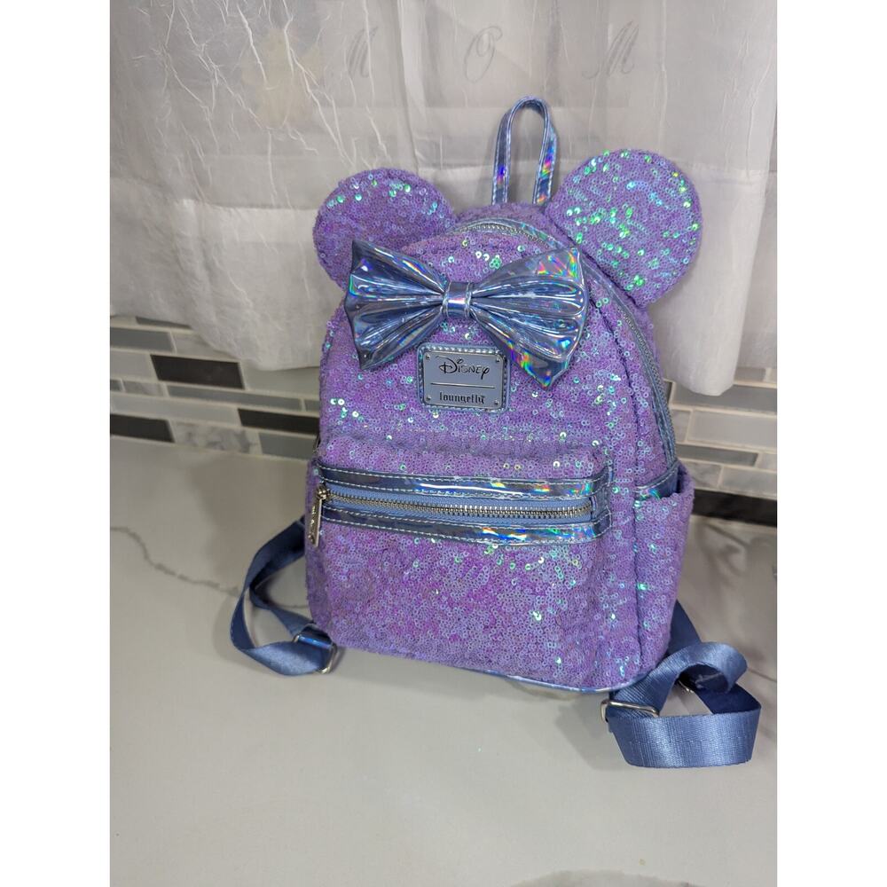 Loungefly Disney Exclusive Mini Backpack Sequin Celebration Excellent Condition